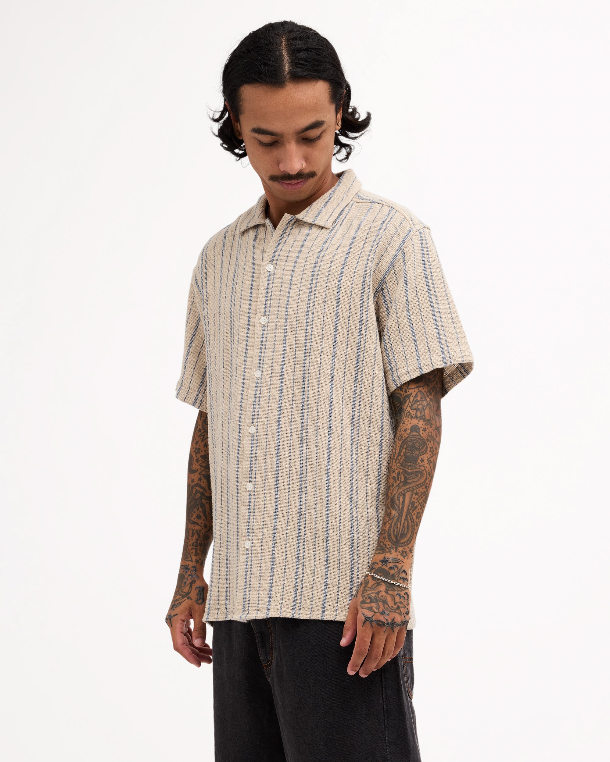 Vacancy Stripe Short Sleeve Shirt