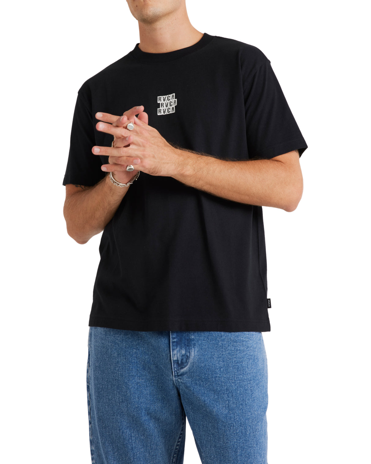 Blocked Rvca Short Sleeve Tee