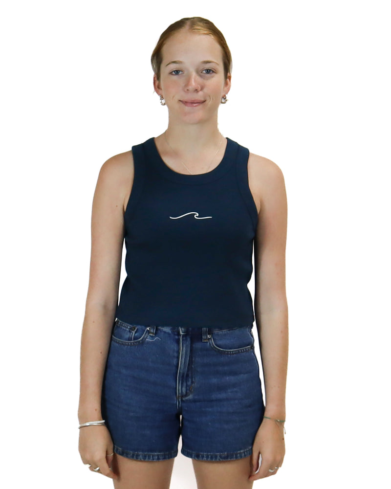 Waves Organic Rib Crop Tank