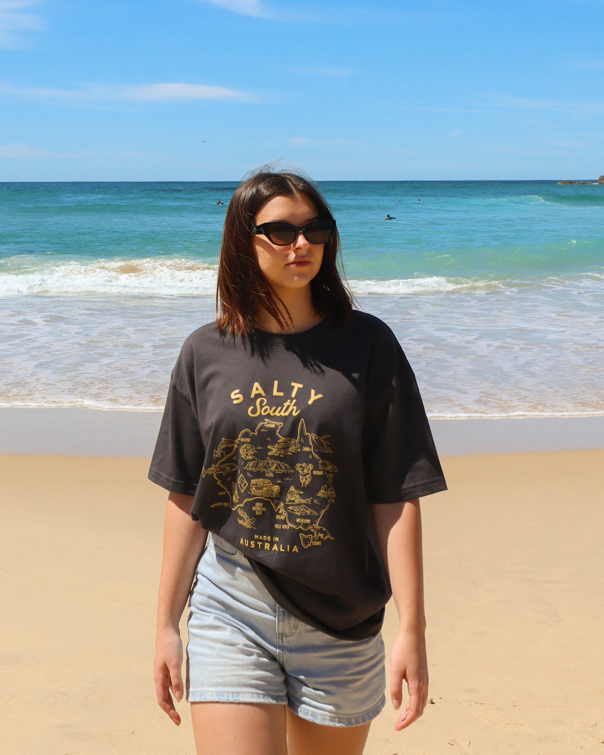 Australia Map Oversized Tee