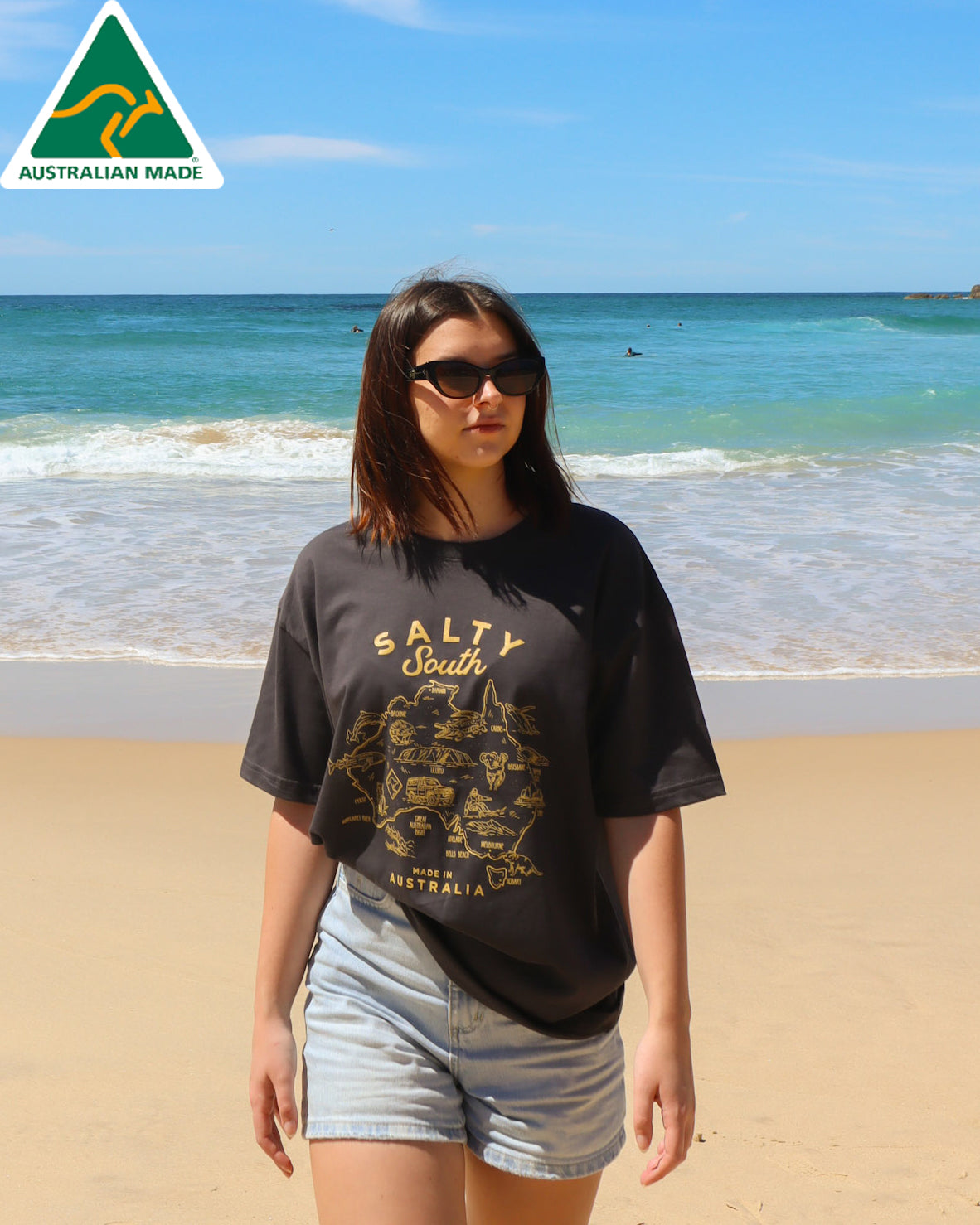 Australia Map Oversized Tee