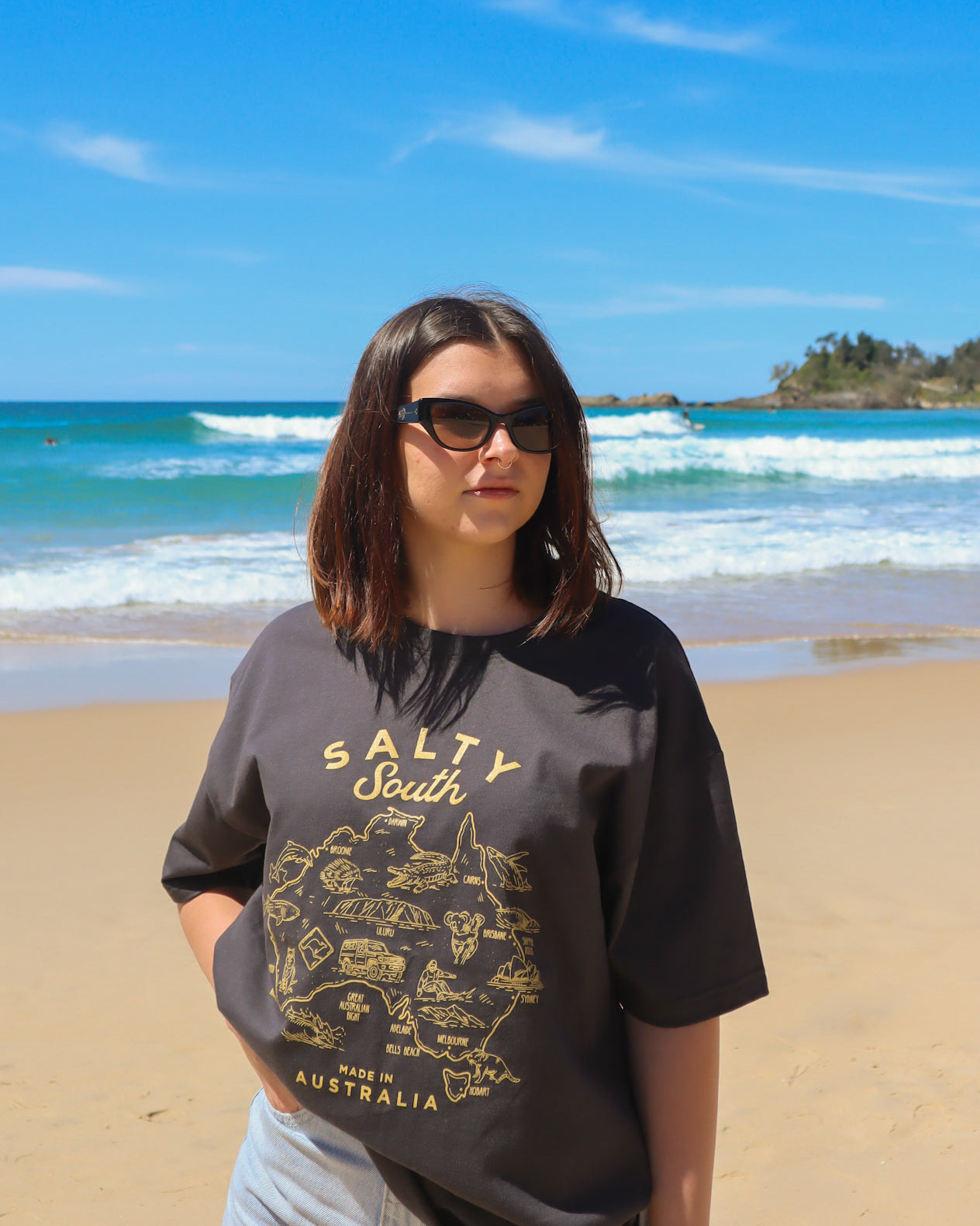 Australia Map Oversized Tee