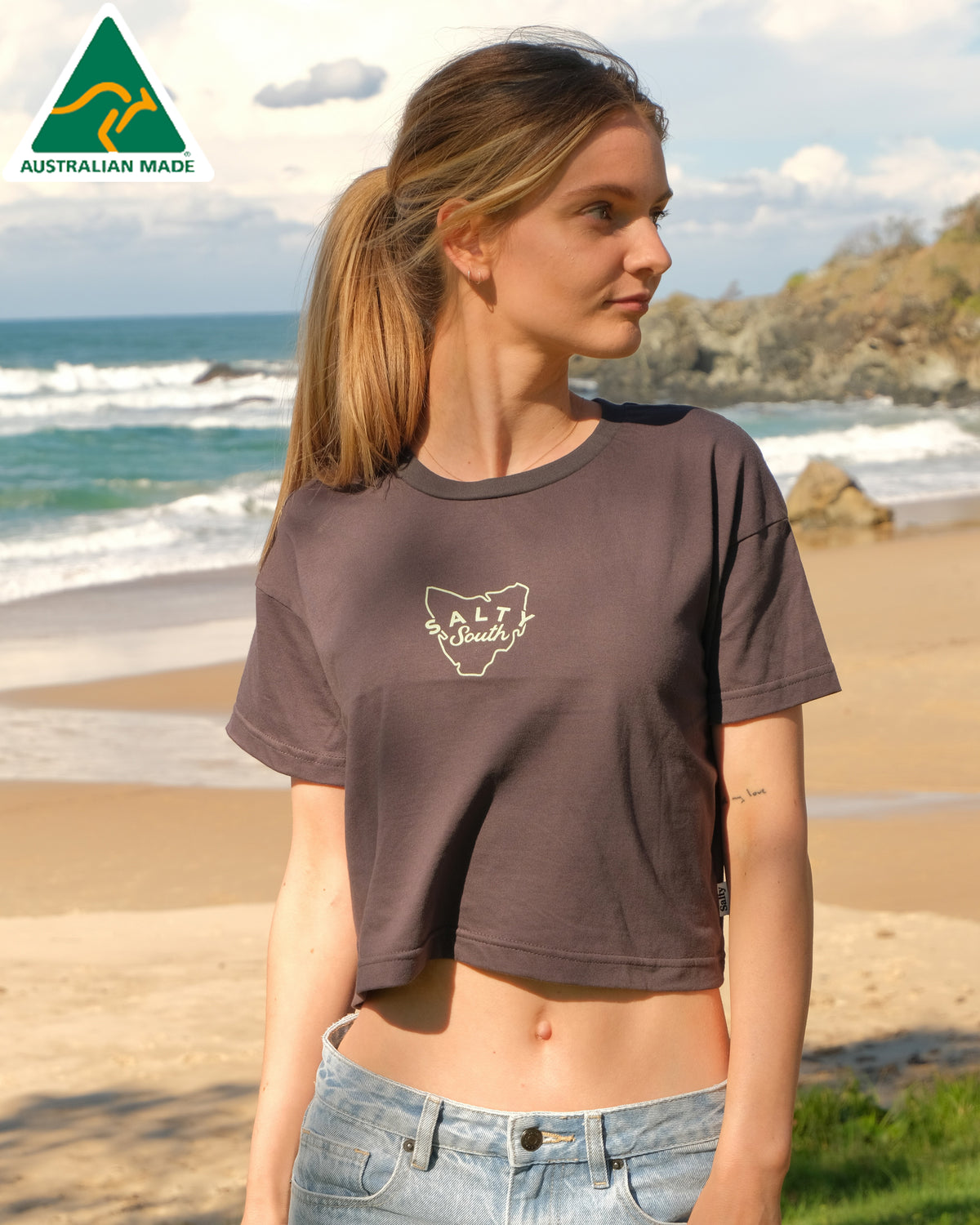 Tassie Map Cropped Tee