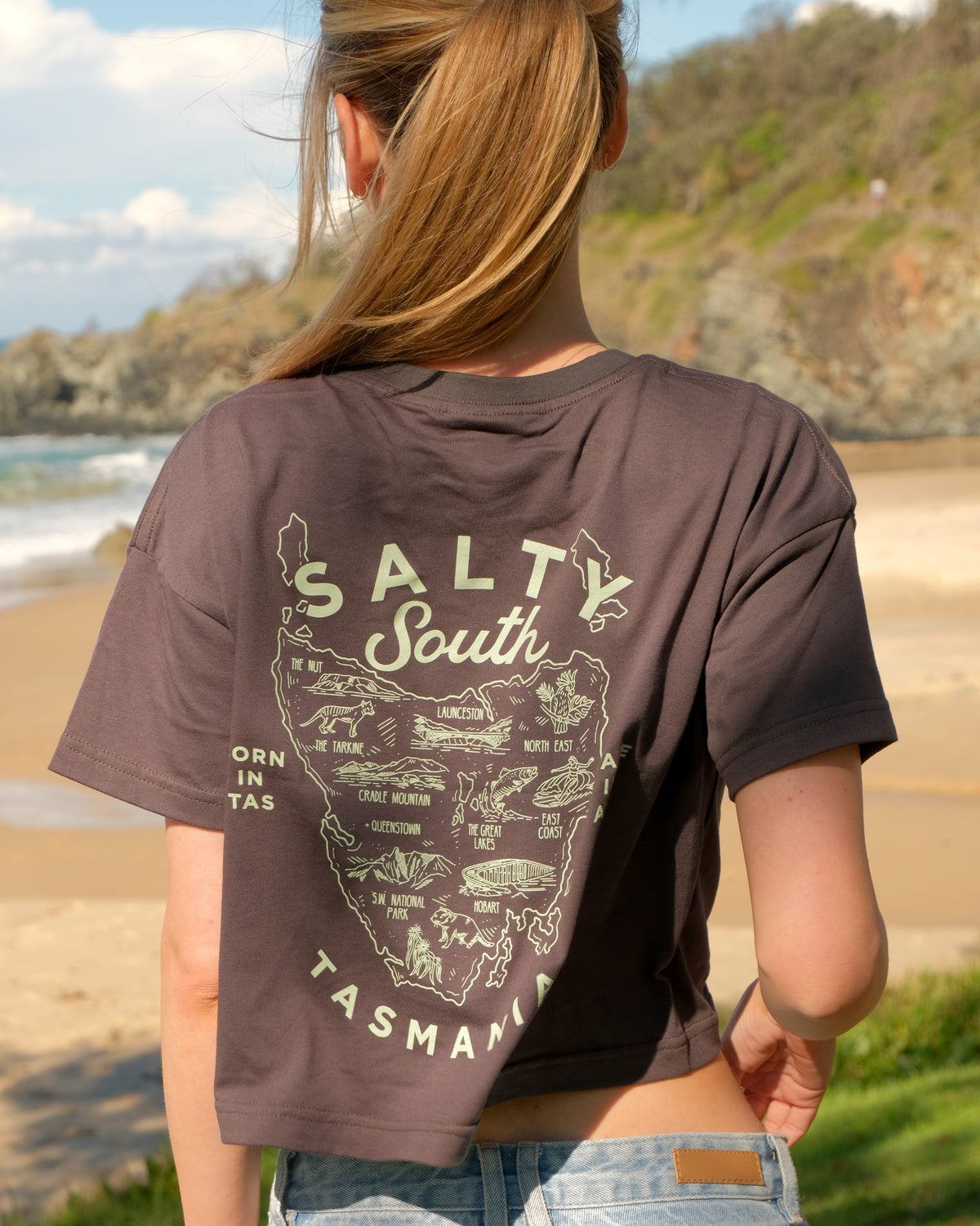 Tassie Map Cropped Tee