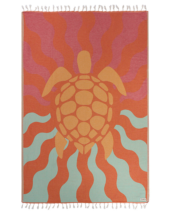 Sunset Turtle Towel