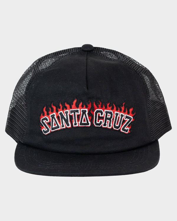 Boys Flamed Collegiate Arch Trucker Cap