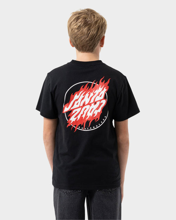 Boys Flamed Dot Upside Down Tee