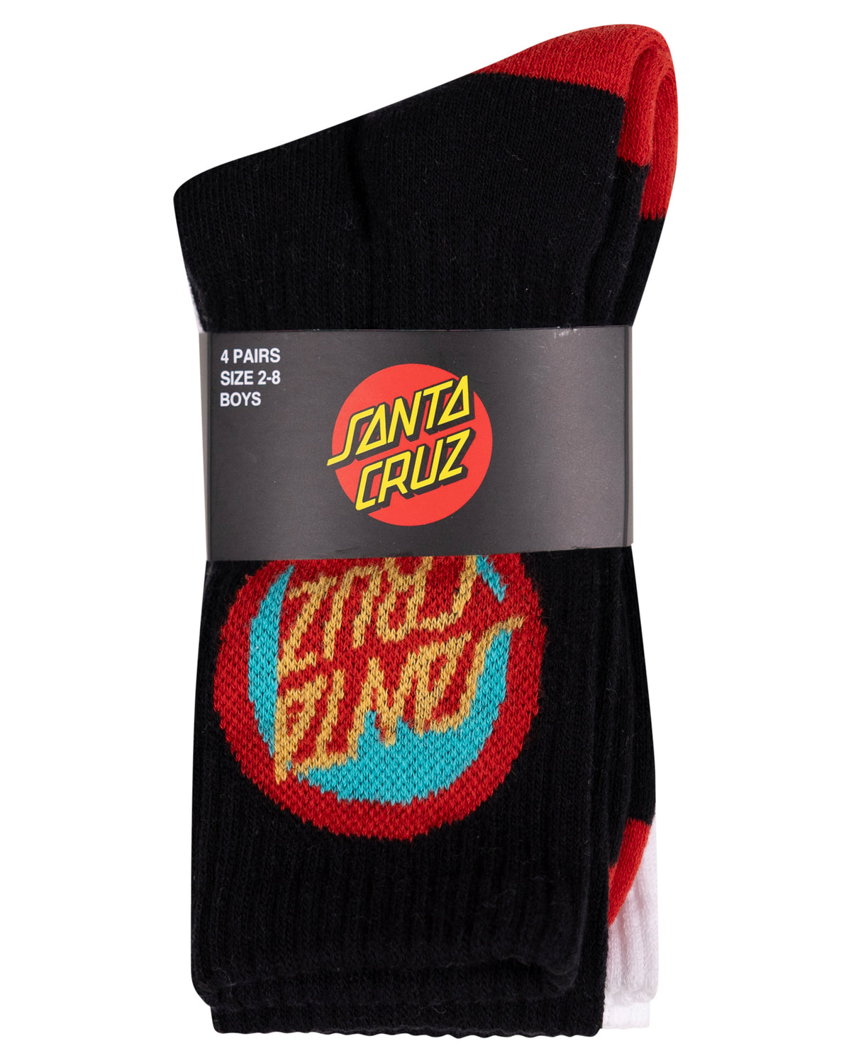 Boys Bold Shadow Dot Crew Sock 4 Pack