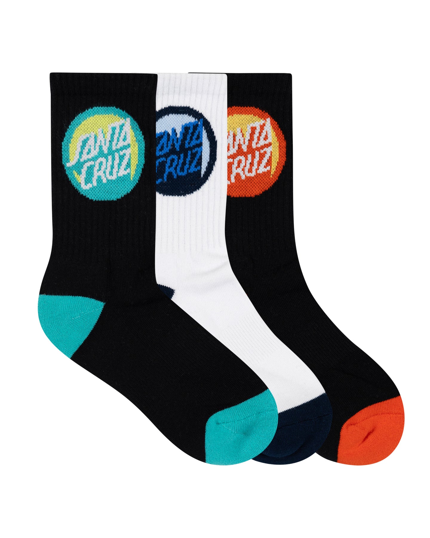 Kids Bold Shadow Dot Crew Sock 4 Pack