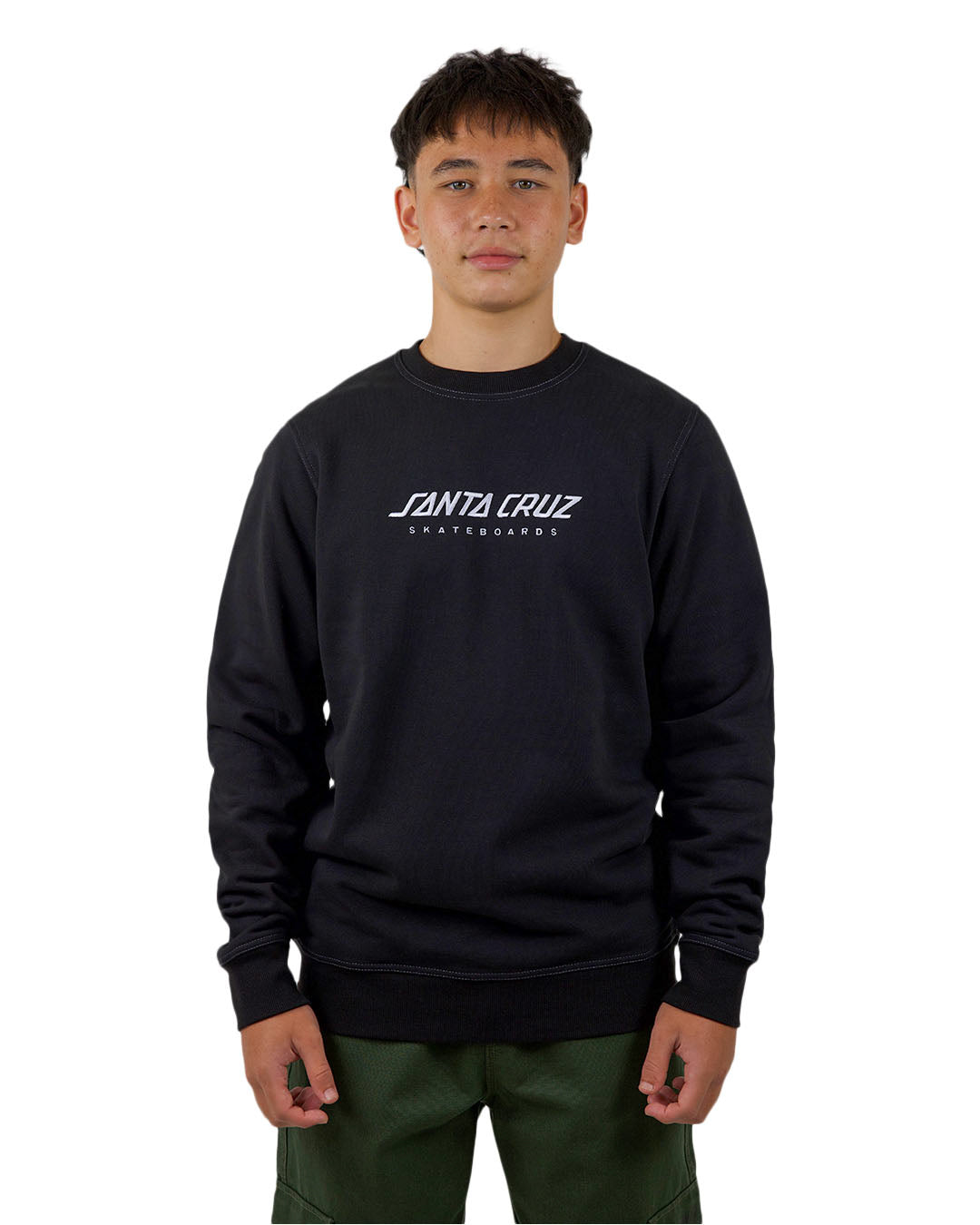 Solid Strip Front Sweater