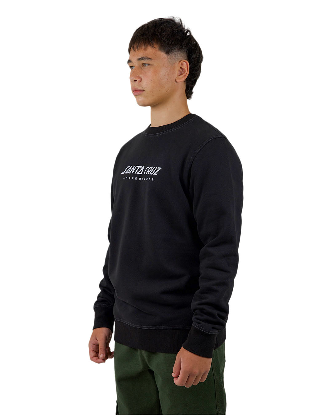 Solid Strip Front Sweater