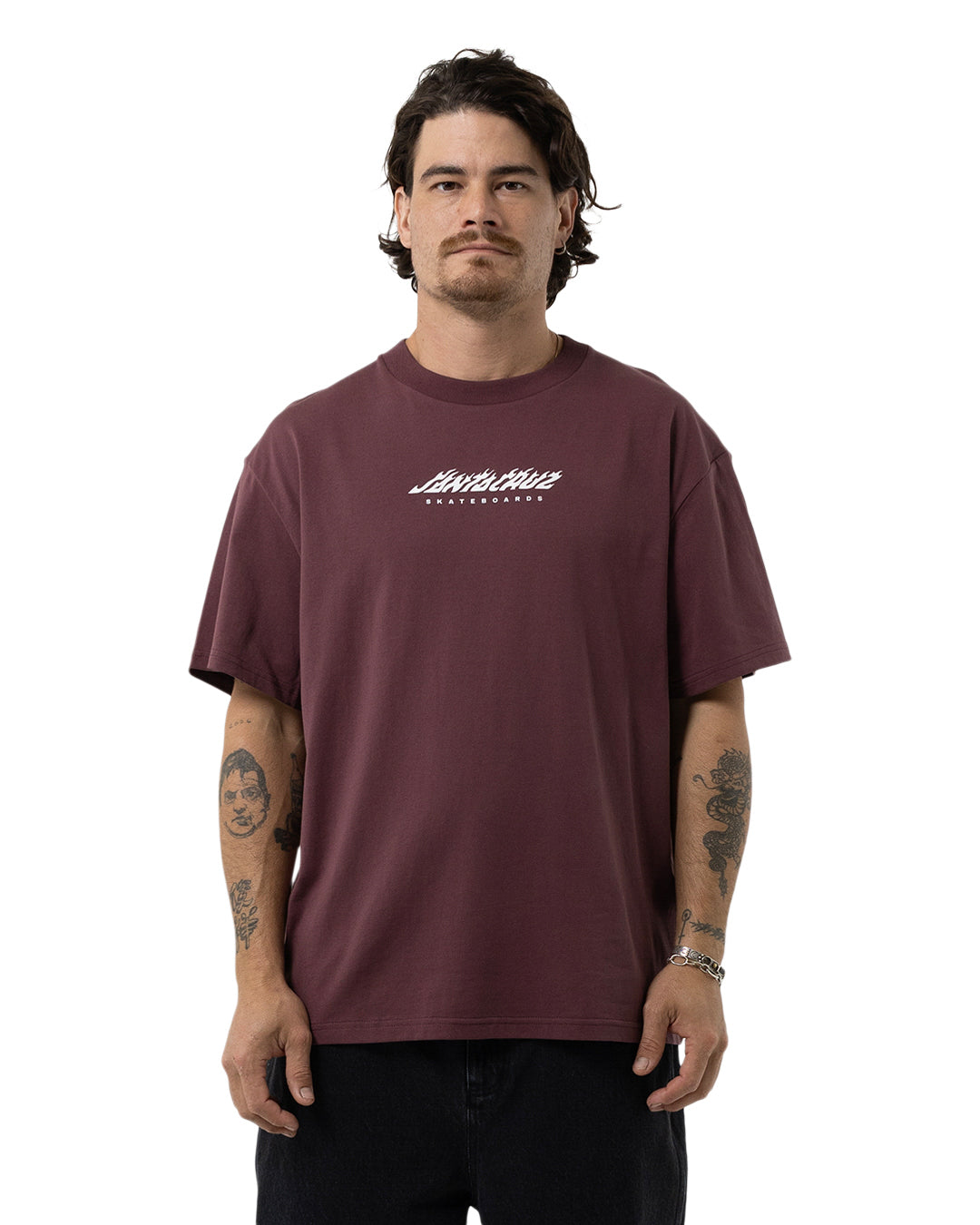 Dice Flame Dot Strip Front Tee