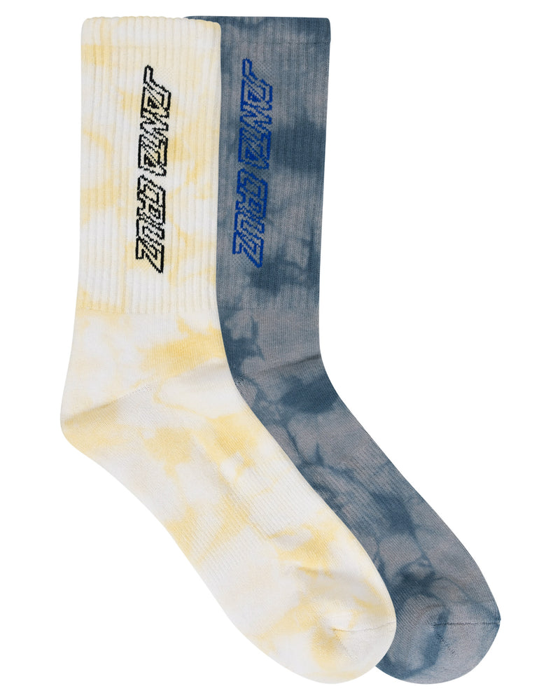 Solid Strip Hollow Crew Sock