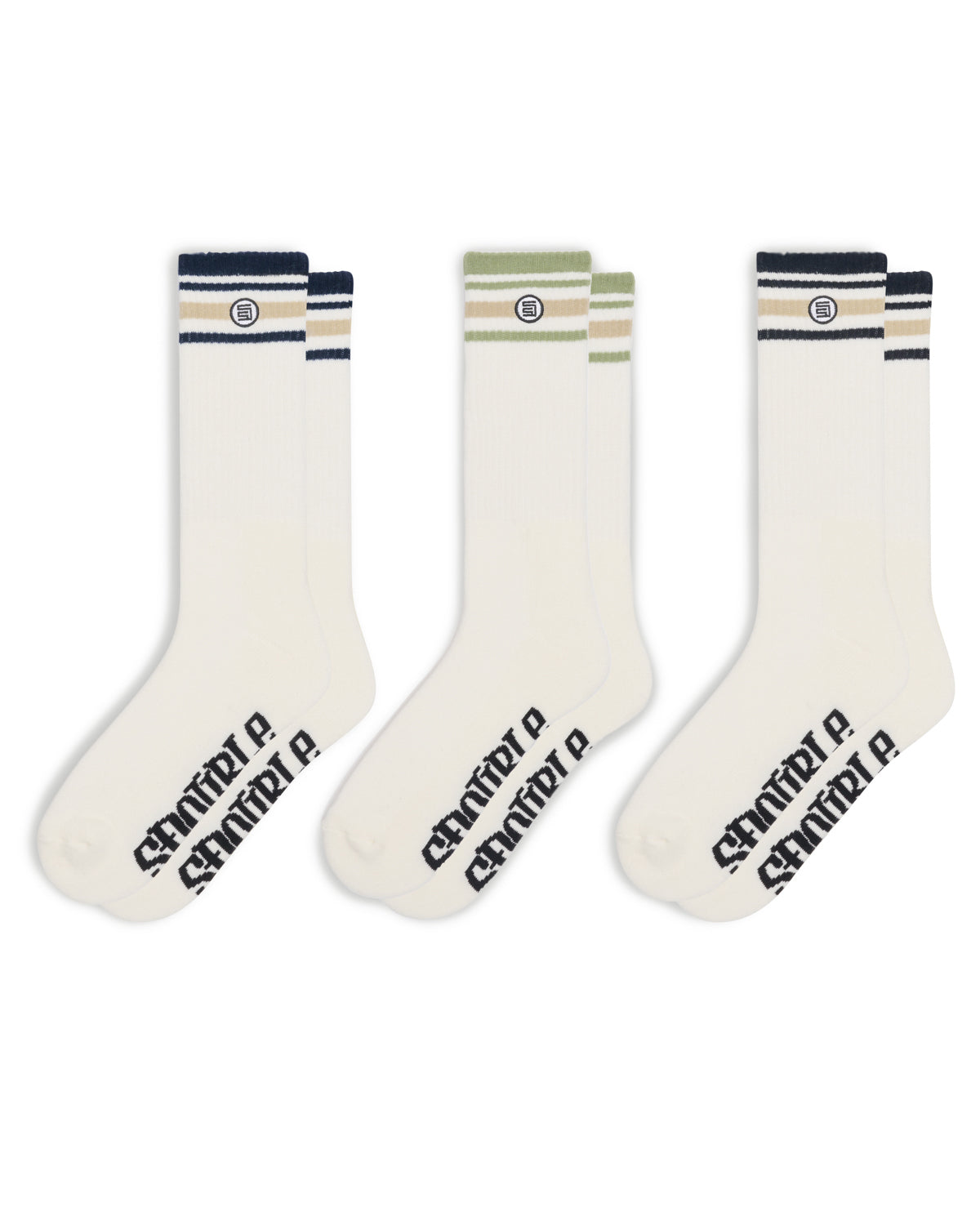 Stripe S-Dot Sock 3Pk
