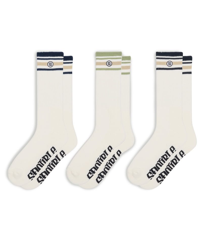 Stripe S-Dot Sock 3Pk