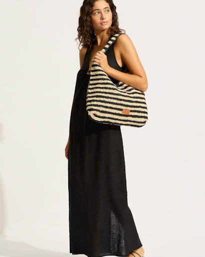 CarriedAway Raffia Stripe Tote Bag