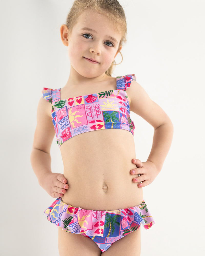 Tots Rainbow Beach Frill Bikini