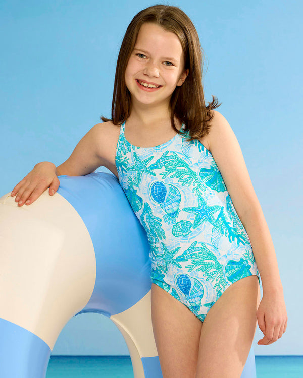 Girls La Mer Blue One Piece