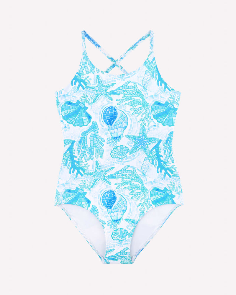 Girls La Mer Blue One Piece