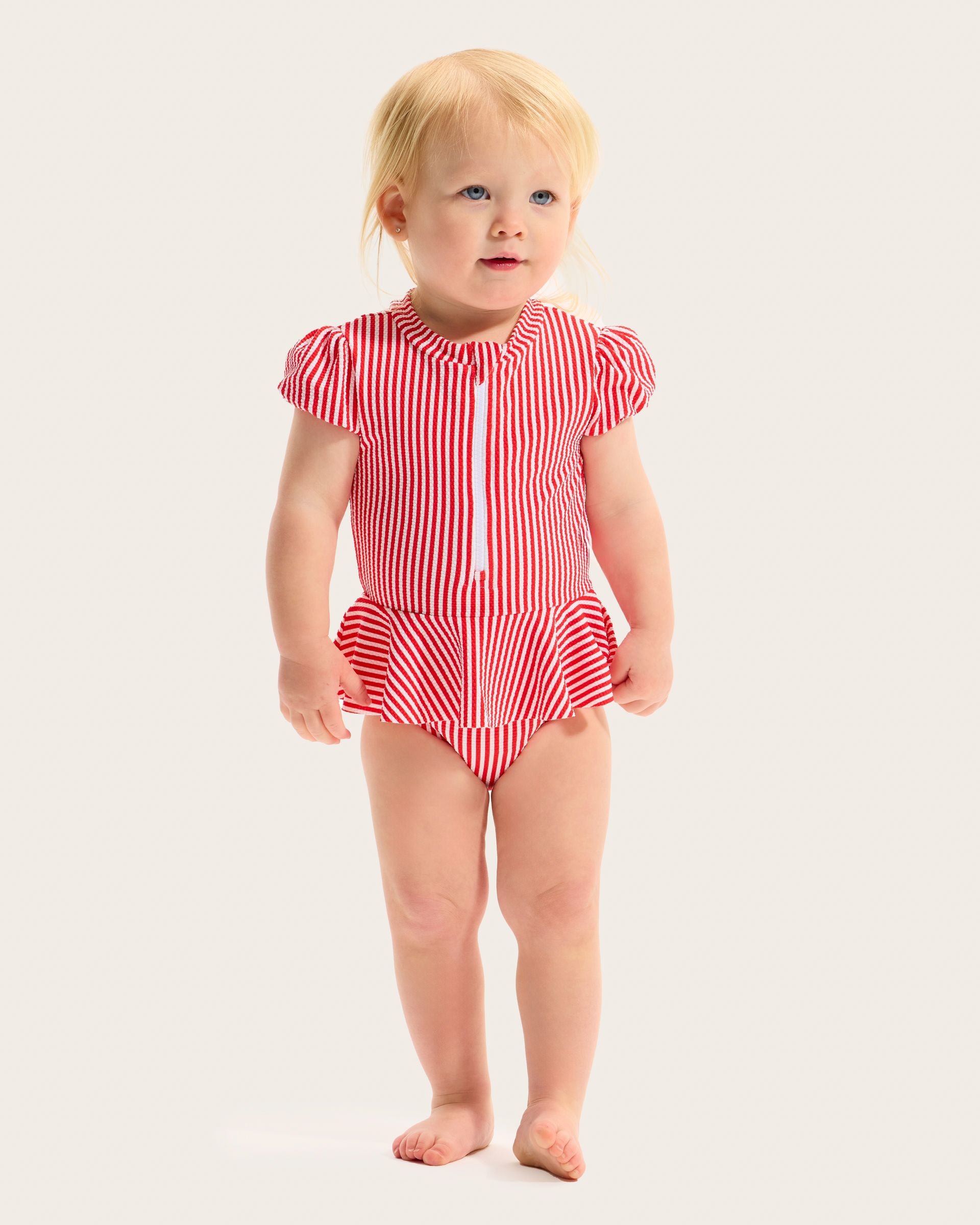 Tots Stripe Peplum Sunsuit
