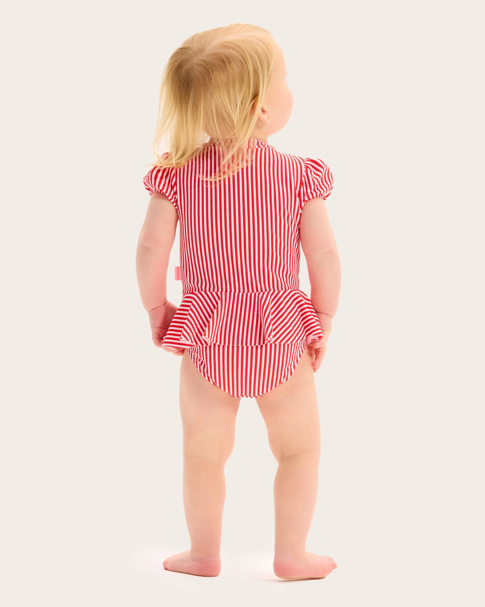 Tots Stripe Peplum Sunsuit