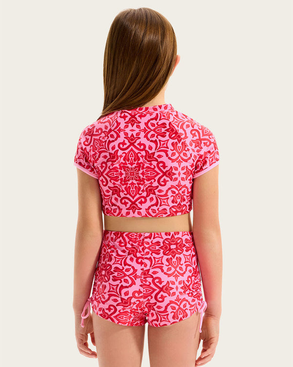 Girls Capri Tile Boy Leg Surf Set