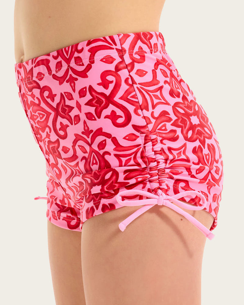 Girls Capri Tile Boy Leg Surf Set