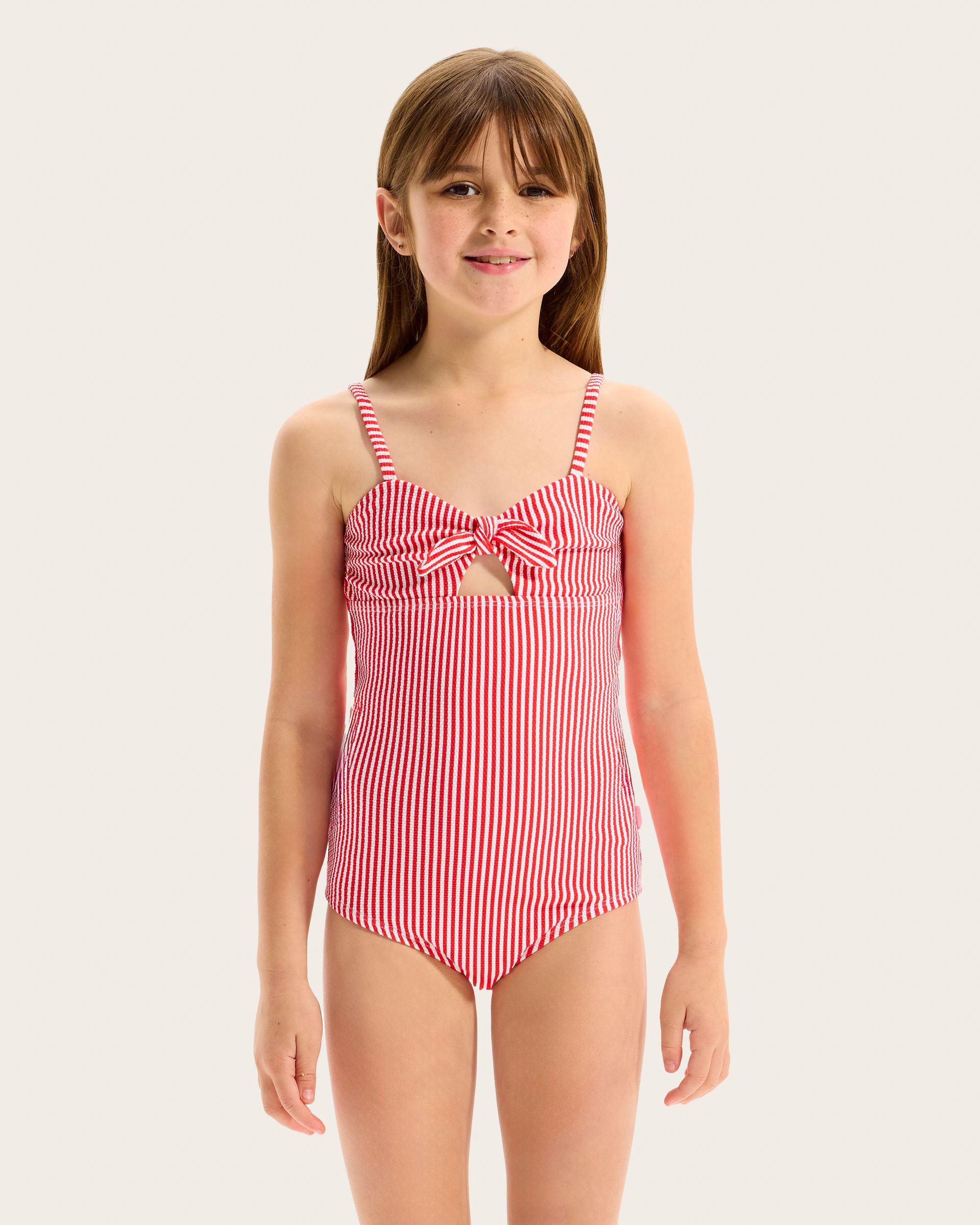 Girls Stripe Rib One Piece