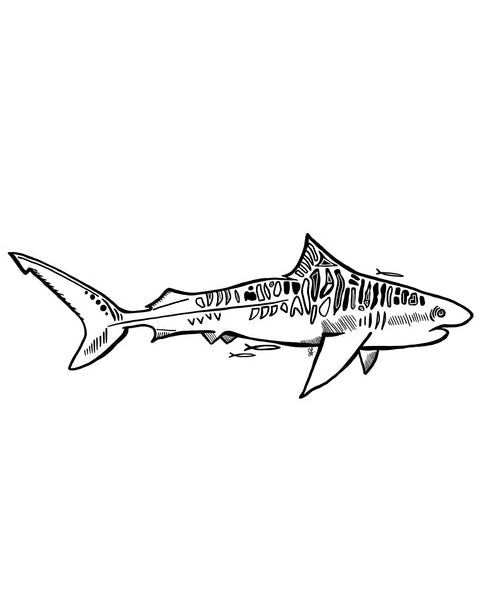 Tiger Shark Sticker