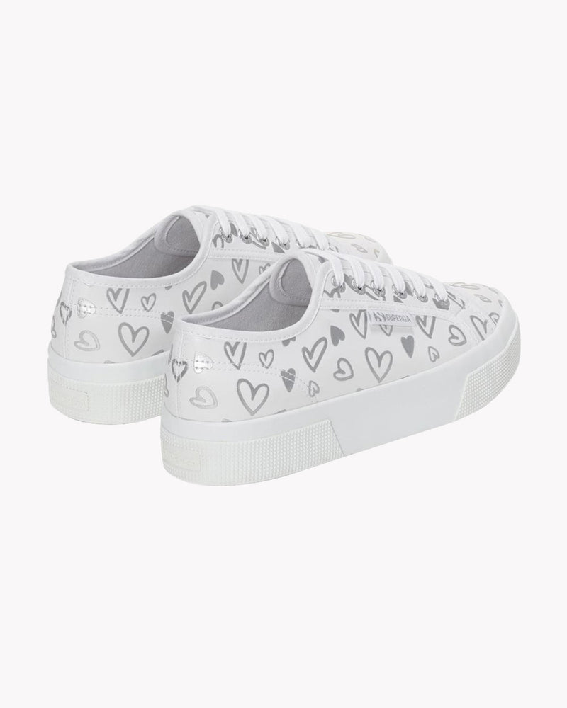 2740 Platform Faux Leather Cute Hearts Shoe