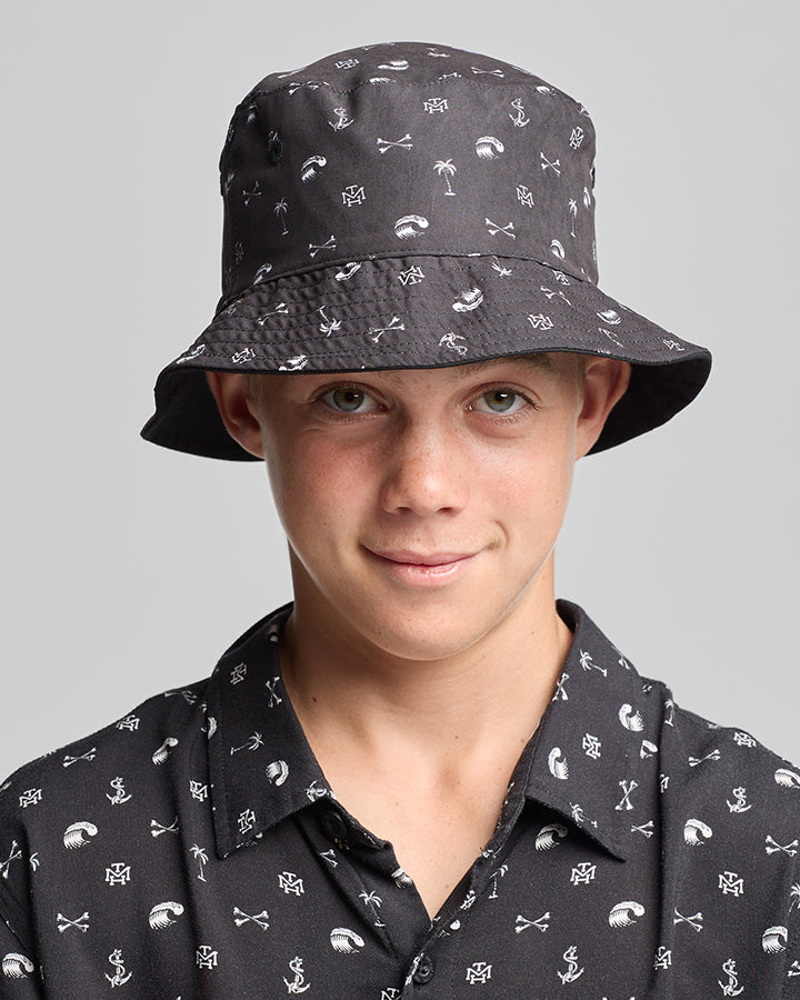 Youth Anchor BonesReversible Bucket Hat