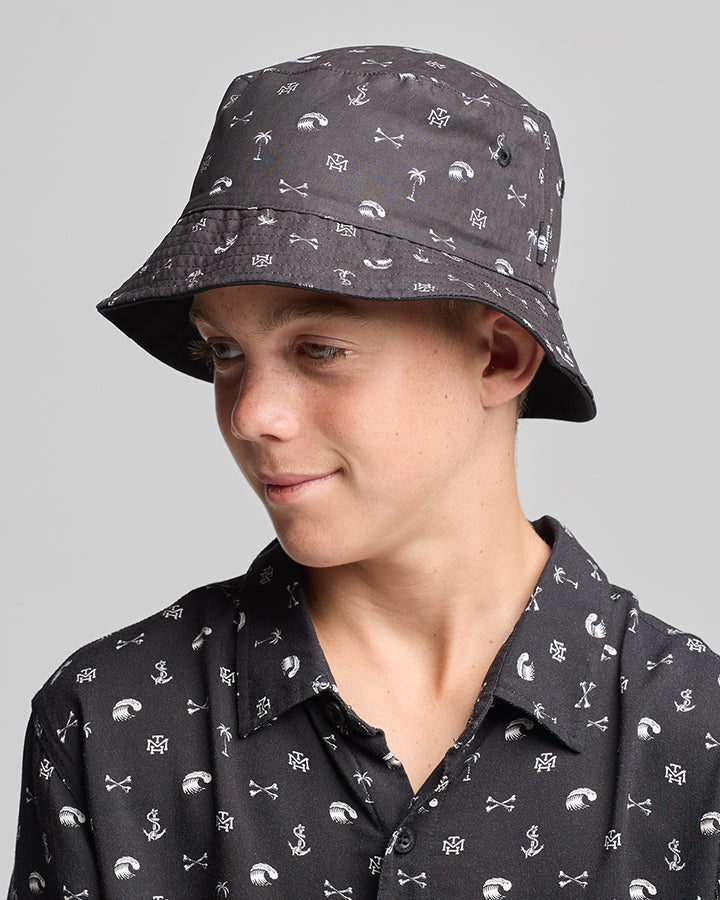 Youth Anchor BonesReversible Bucket Hat