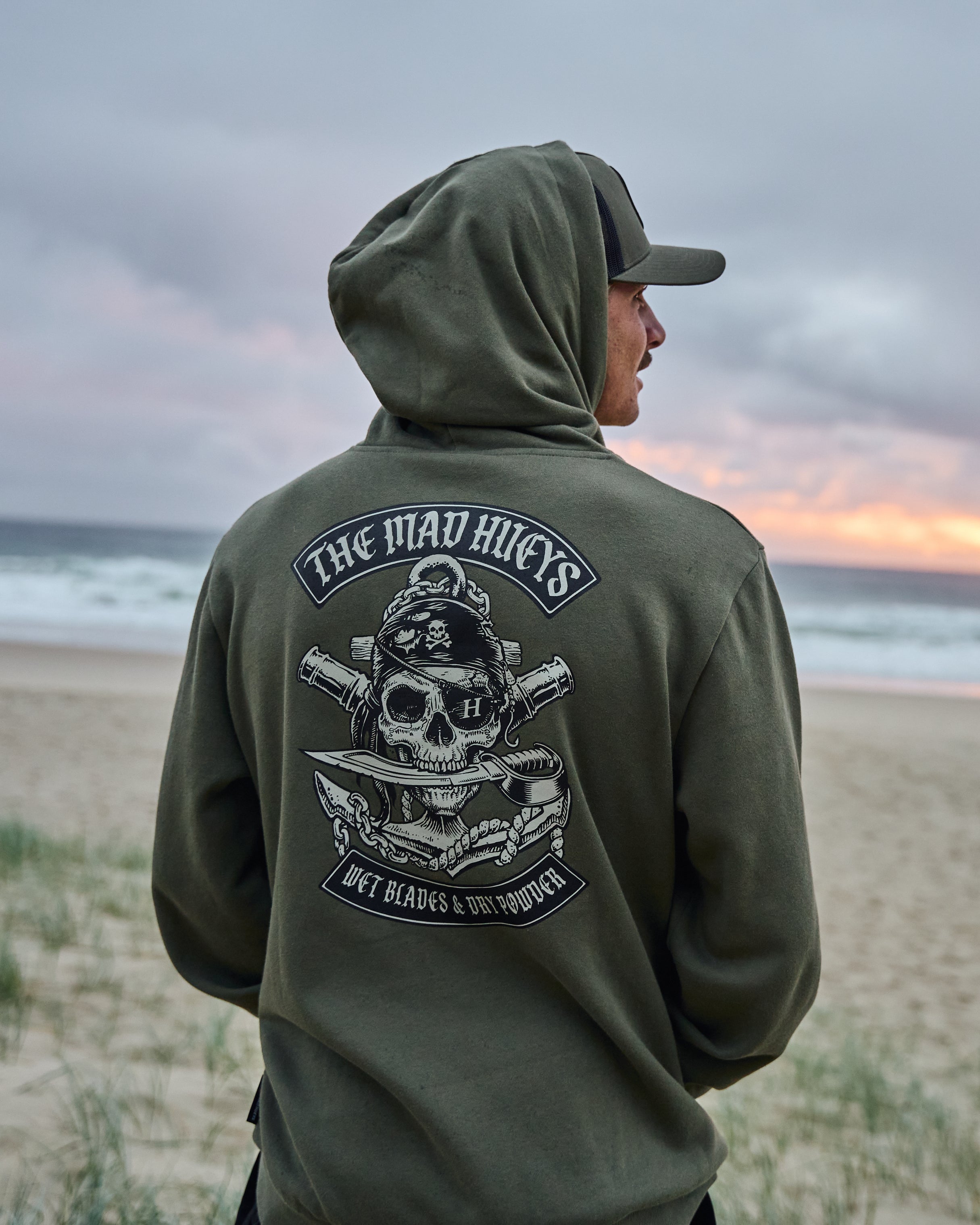 Hueys Pirate Hooded Pullover