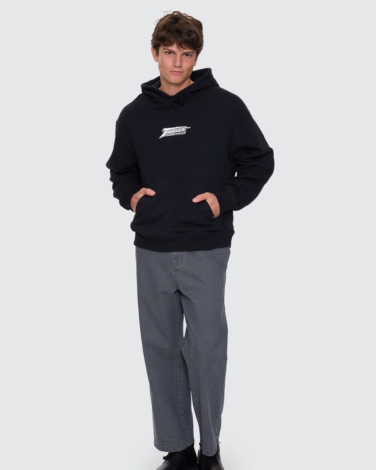 Heavy Voltage Slouch Pull On Cropped Hood