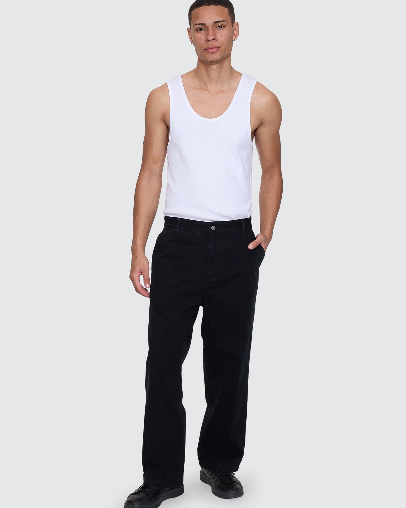 Stagger Big Slacker Cropped Pant