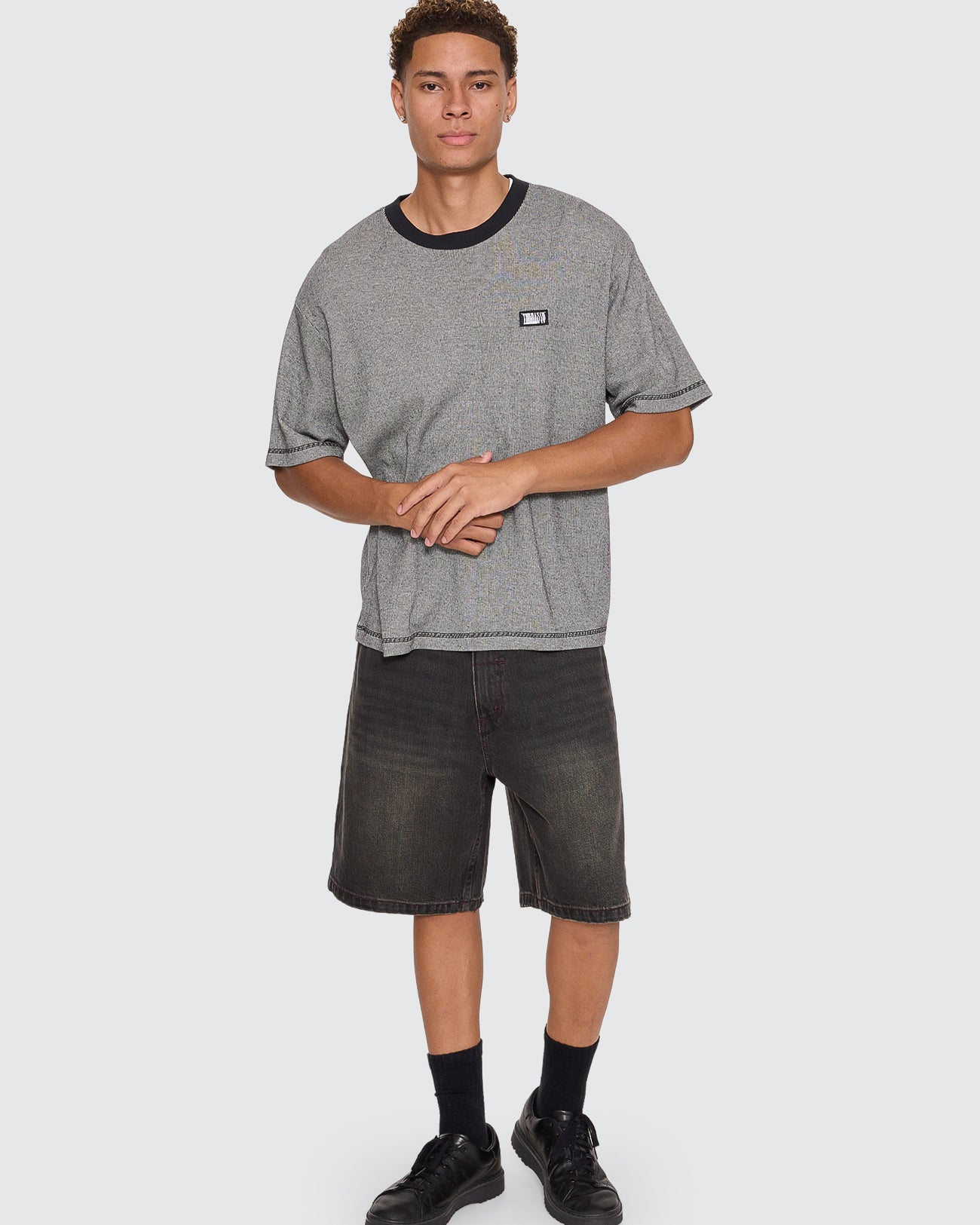Mid Slacker Relaxed Long Denim Short