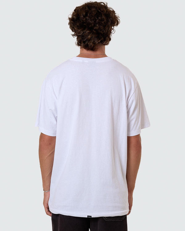 White oversized tee with plain back design