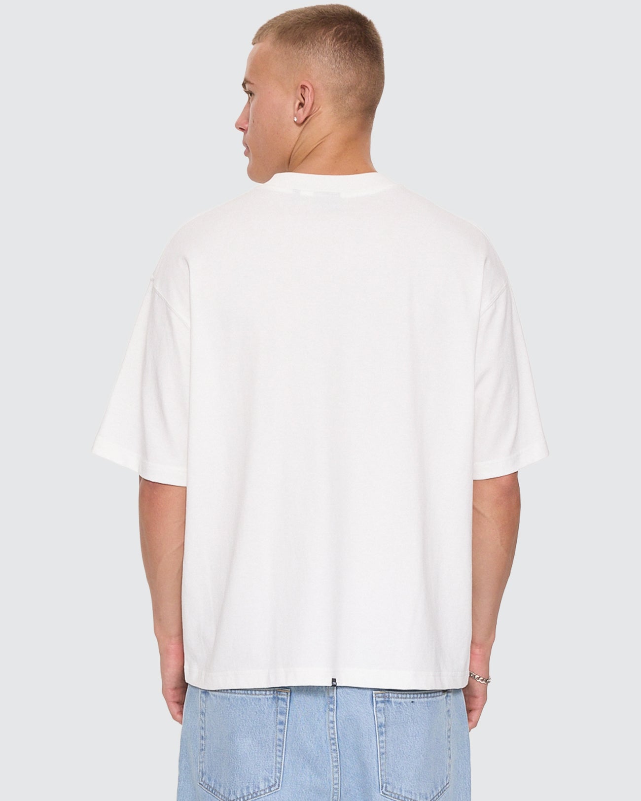 Stagger Oversize Box Crop Tee