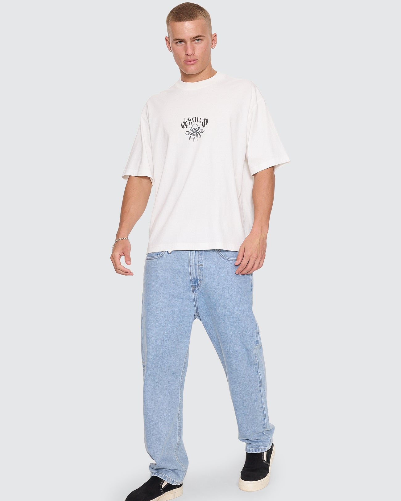 Stagger Oversize Box Crop Tee