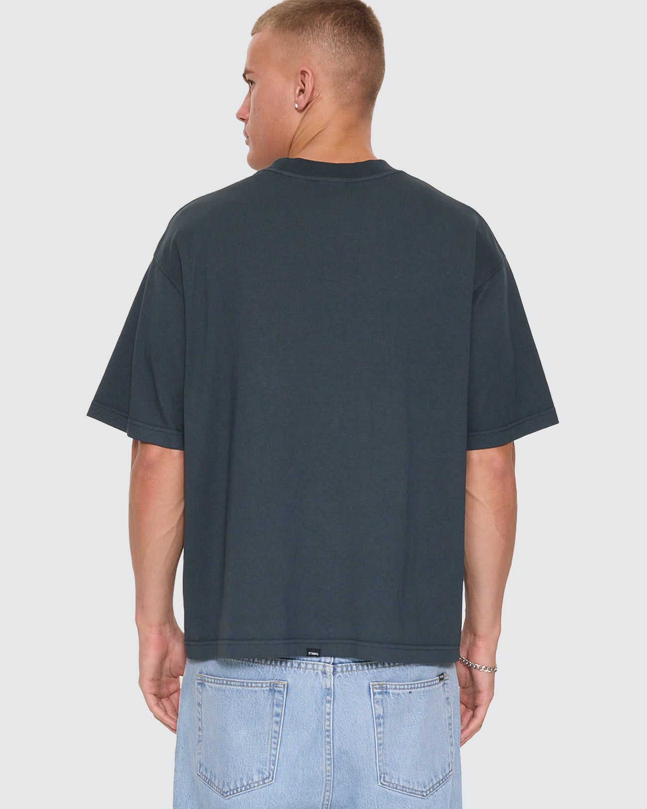 Stagger Oversize Box Crop Tee