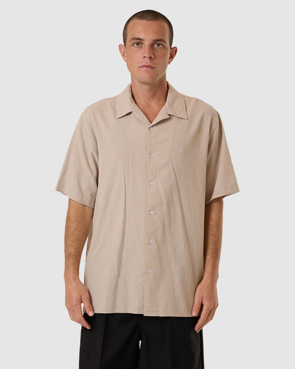 Minimal Thrills Stripe Bowling Shirt