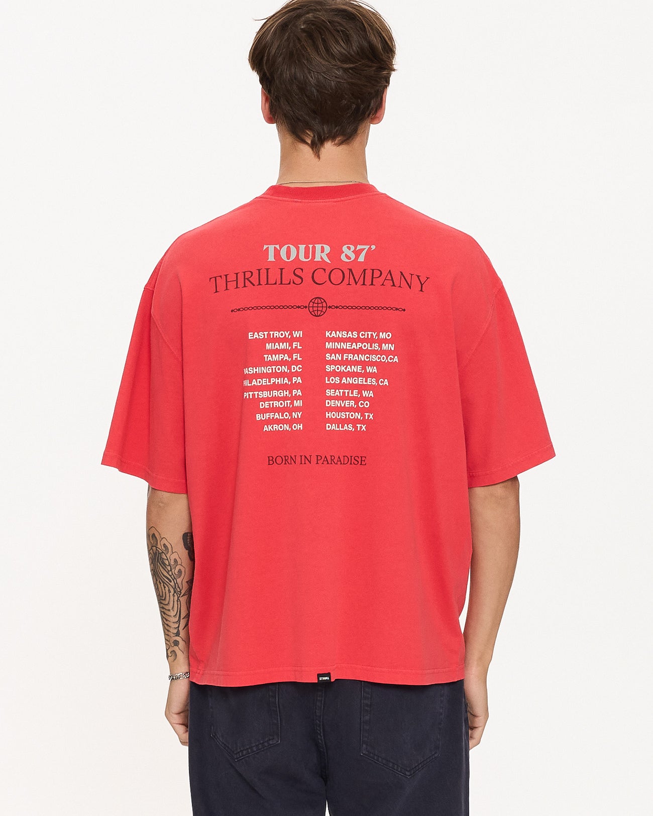 Metal and Dust Box Fit Oversize Cropped Tee