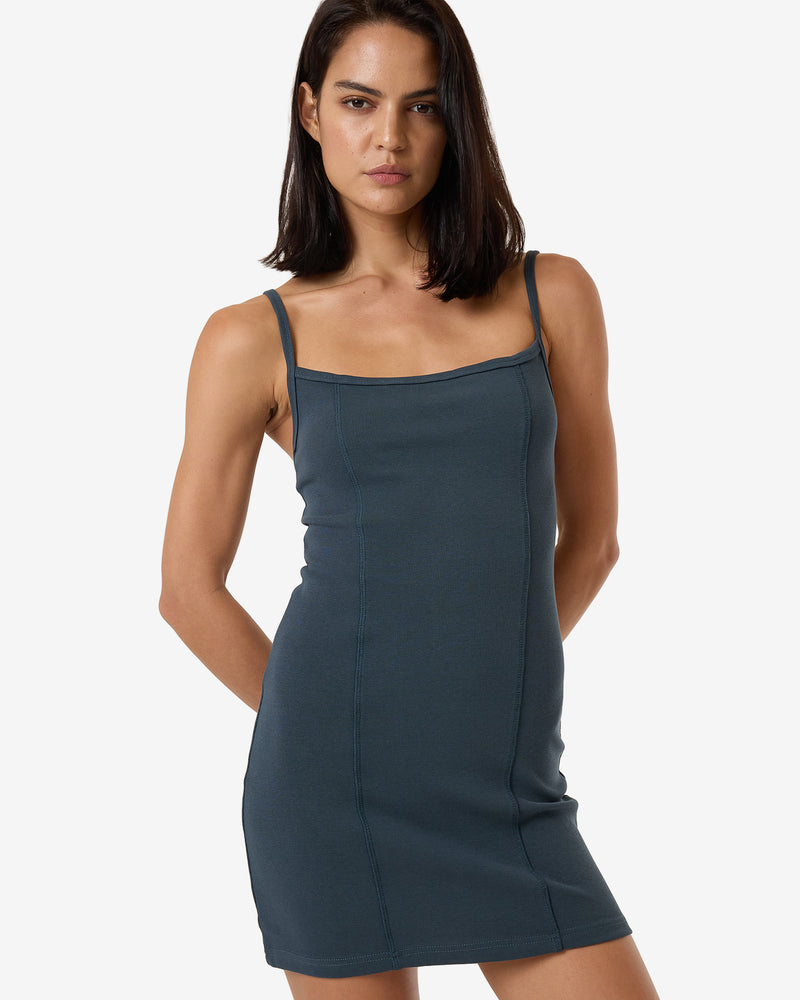 Rib Seam Mini Dress