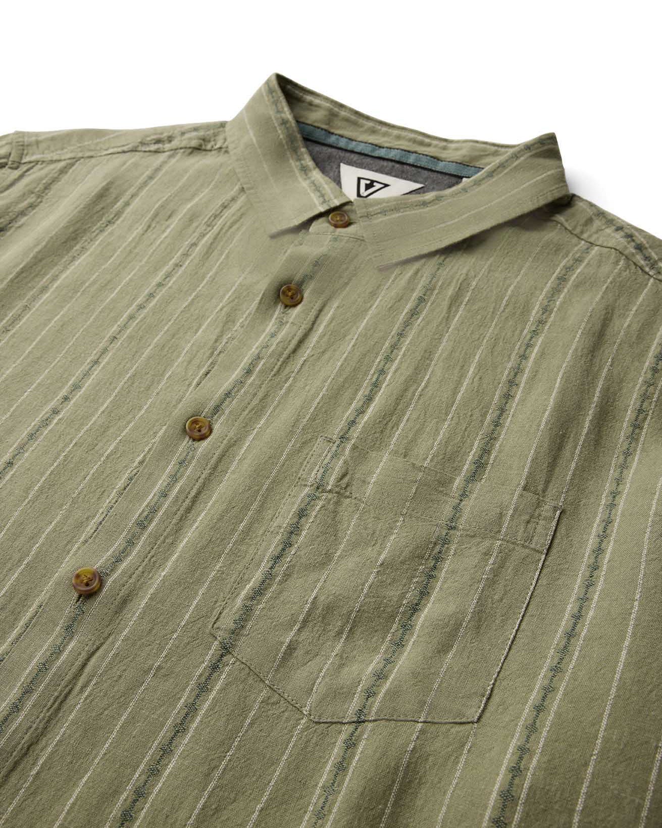 Linen Pin Short Sleeve Shirt