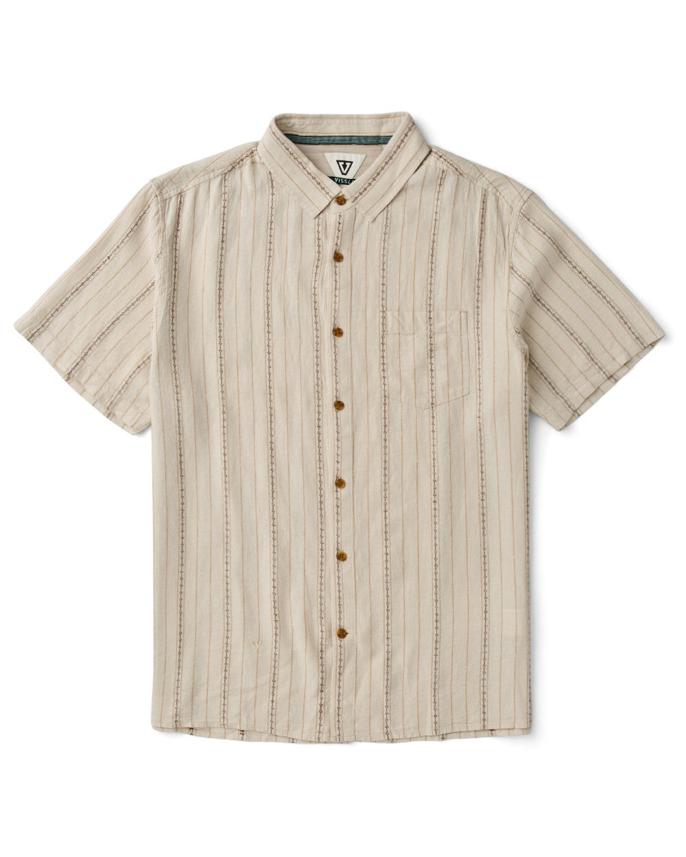 Linen Pin Short Sleeve Shirt