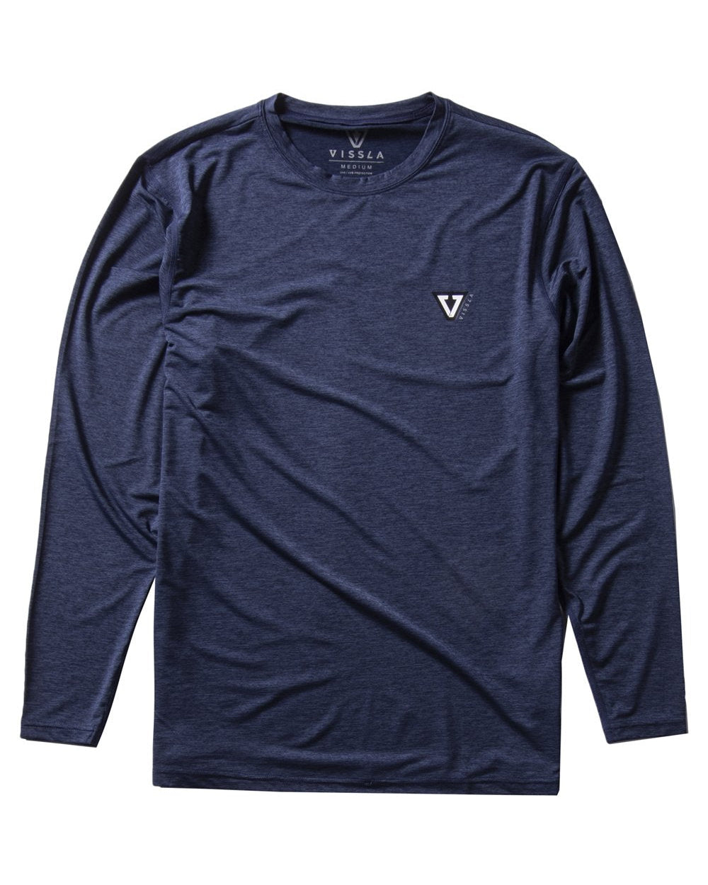 Navy Vissla long sleeve tee with small chest logo