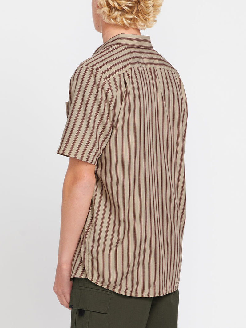 Arvostripe Woven Short Sleeve Top