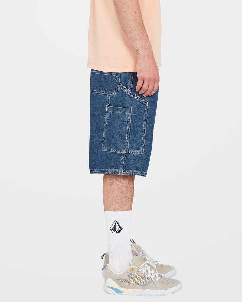 Labored Denim Utility Short