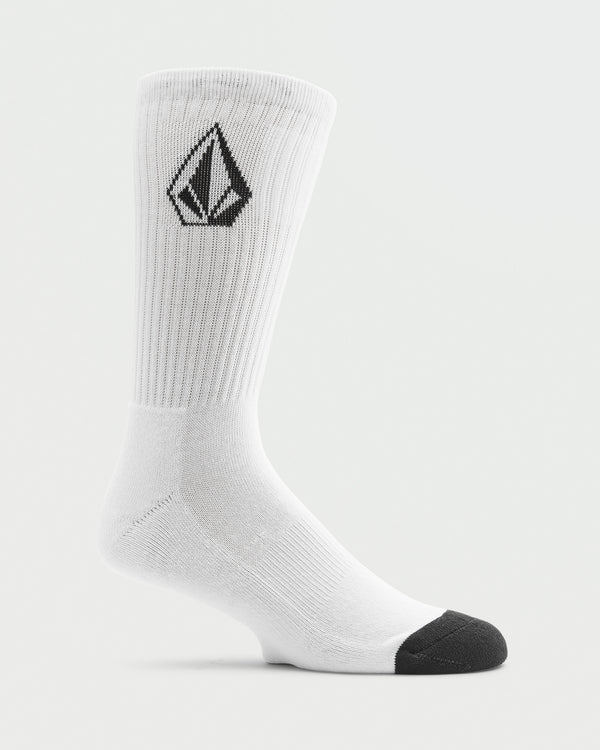 Full Stone Sock 3Pk - White