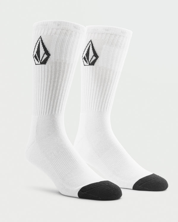 Full Stone Sock 3Pk - White